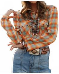 Cinch - Long Sleeve Plaid Western Shirt - Lyst