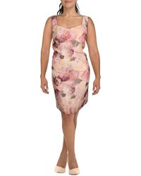 R & M Richards - Plus Chiffon Floral Shift Dress - Lyst