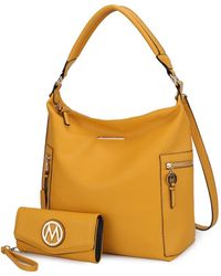 MKF Collection by Mia K - Ophelia Vegan Leather Hobo Bag With Wallet - 2 Pieces - Lyst