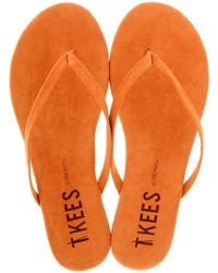 TKEES - Suede Leather Thong Sandals - Lyst
