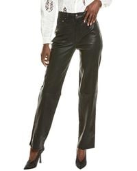 Rag & Bone - Harlow Mid-rise Leather Straight Leg Jean - Lyst