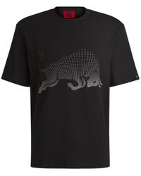 HUGO - X Rb Cotton-Jersey T-Shirt With Degradé Bull Graphic - Lyst