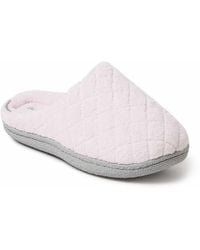 Dearfoams - Leslie Quilted Microfiber Terry Memory Foam Clog House Slipper - Lyst