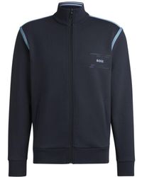 BOSS - Zip-Up Sweatshirt With Logo Artwork - Lyst