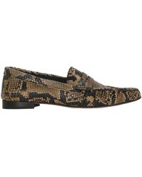 Poeve - Woven Mask Leather Loafers - Lyst