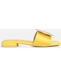 LONDON RAG - Ollilie Rhinestones Embellished Brooch Slip On Sandals - Lyst