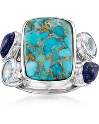 Ross-Simons - Ring With Lapis And Sky Topaz - Lyst