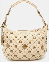DKNY - Quilted Leather Studded Hobo - Lyst