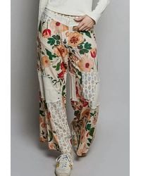 Pol - Patchwork Floral Woven Pants - Lyst