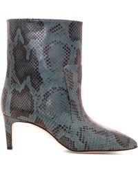 Paris Texas - Python Seamed Ankle Bootie - Lyst