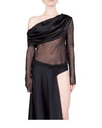 Christopher Esber - Vilenica Veiled Off The Shoulder Top - Lyst