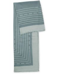 BOSS - Logo-Print Scarf - Lyst