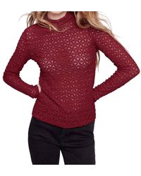 Charlie b - Lace Mock Neck Top - Lyst