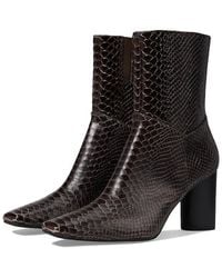Donald J Pliner - Hinda Boots Dark Leather Block Heel Bootie Jobb695 - Lyst