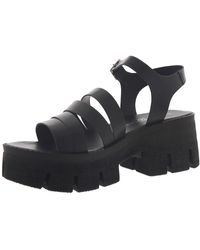 Chinese Laundry - Low Down Leather Buckle Platform Sandals - Lyst