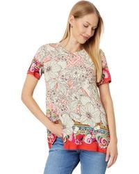 Johnny Was - The Janie Favorite Short Sleeve Crew Neck Swing Tee - Lyst