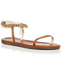 SCHUTZ SHOES - Celyna Leather Flats Ankle Strap - Lyst