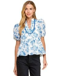 TCEC - Printed Peplum Blouse - Lyst
