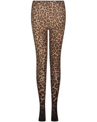 Valentino - Leopard-Print Tights - Lyst