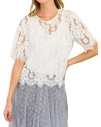Hailey & Co - Lace Of My Heart Top - Lyst