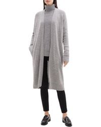 Theory - Long Wool & Cashmere-Blend Sweater Cardigan - Lyst