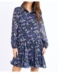 Molly Bracken - Floral Print Shirt Dress - Lyst