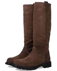 La Canadienne - Hollie Boots Brunette Suede Knee High Pull On Htat266 - Lyst