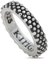 King Baby Studio - Sterling Silver Thin Industrial Texture Ring - Lyst
