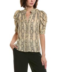 FRAME - Frame The Snake Gillian Silk Top - Lyst