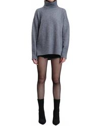 Flat White - Oversized Turtleneck Sweater - Lyst