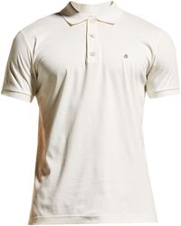 Rag & Bone - Rag And Bone Men Interlock Short Sleeve Cotton Knit Polo Shirt Ivory - Lyst