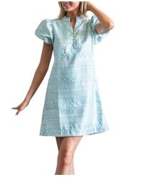 Sail To Sable - Button Front Mini Tunic Dress - Lyst