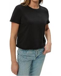 Michael Stars - Jackie Raw Edge Short Sleeve Daily Crew Tee - Lyst