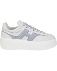 Hogan - H645 Leather Sneakers With Platform Sole - Lyst