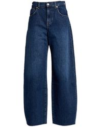 7 For All Mankind - Bonnie Curvilinear Radar Jeans With Raw Cut - Lyst