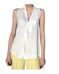 Antonelli - Botticelli Ruffled Sleeveless Blouse - Lyst