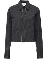 Sportmax - Magma Rhinestone Piping Cotton Poplin Boxy Casual Shirt - Lyst