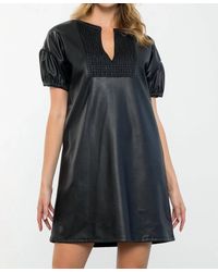 Thml - Short Sleeve Faux Leather Dress - Lyst