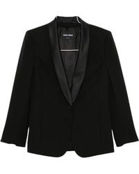 Giorgio Armani - Satin Lapel Single-Breasted Blazer - Lyst