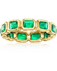 RS Pure - By Ross-Simons Lab-Grown Emerald Eternity Band - Lyst