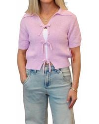 DELUC - Paros Short Sleeve Cardigan - Lyst
