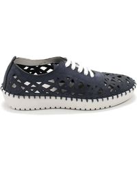 Eric Michael - Dolores Laser-Cut Leather Casual Sneaker - Lyst