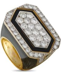 David Webb - 18K 3.50Ct Diamond And Onyx Ring Dw12-042726 - Lyst
