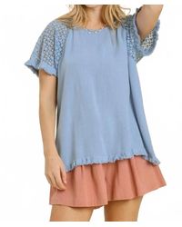 Umgee - Crochet Detail Fringe Top - Lyst