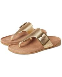 Vionic - Emma J5383L3700 Sandals Leather Round Toe Thong Hawk934 - Lyst