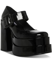 Steve Madden - Carly Patent Stacked Heel Mary Jane Heels - Lyst