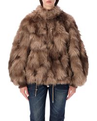 S.W.O.R.D - Faux Fur Zip-Front Jacket - Lyst