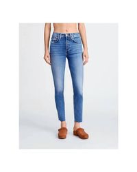 RE/DONE - 90s High Rise Ankle Crop Jeans - Lyst