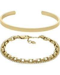 Fossil - Core Gift Set -tone Brass Bracelet Set - Lyst