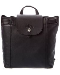 Longchamp Le Pliage Cuir Xs Leather Backpack - Black